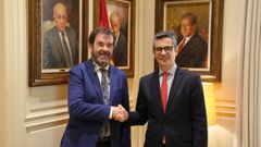 Félix Bolaños (d) y Vicente Guilarte (i) en su reunión para tratar la renovación del CGPJ.