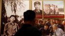 El mural dedicado a Xi Jinping en el Museo del Partido Comunista de China, en Pelín