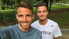 Los hermanos en el Parque San Francisco