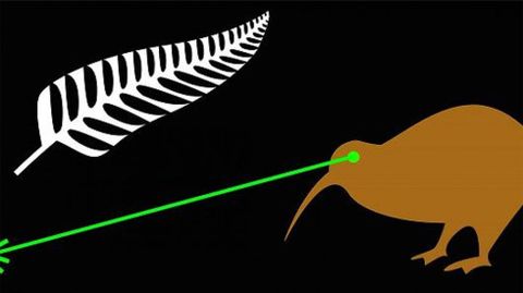 El helecho plateado y el kiwi que lanza rayos por los ojos. Insuperable.