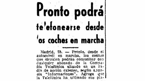 Noticia publicada en La Voz de Galicia el 26 de enero de 1955