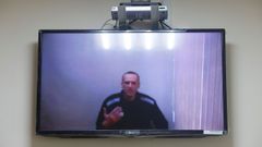 Navalni interviene por videoconferencia durante una vista judicial