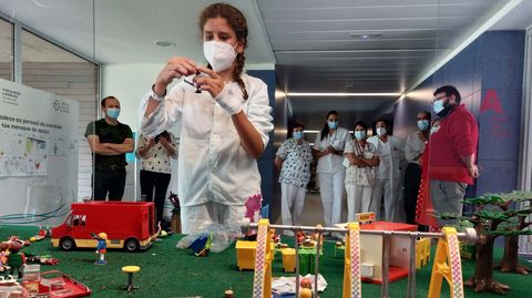 Exposición de «clicks» de Playmobil sobre el San Froilán, en Pediatría