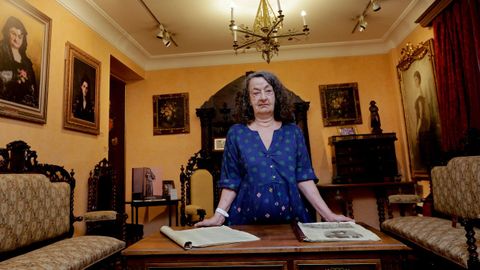 La investigadora Jo Labanyi, especialista en la literatura del siglo XIX espaol, este lunes en la casa museo Pardo Bazn.