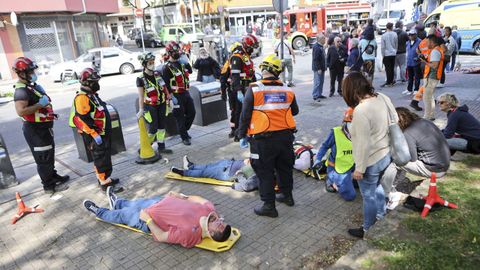 Participaron unos 30 efectivos de Policía Local, Bomberos, Protección Civil y 061