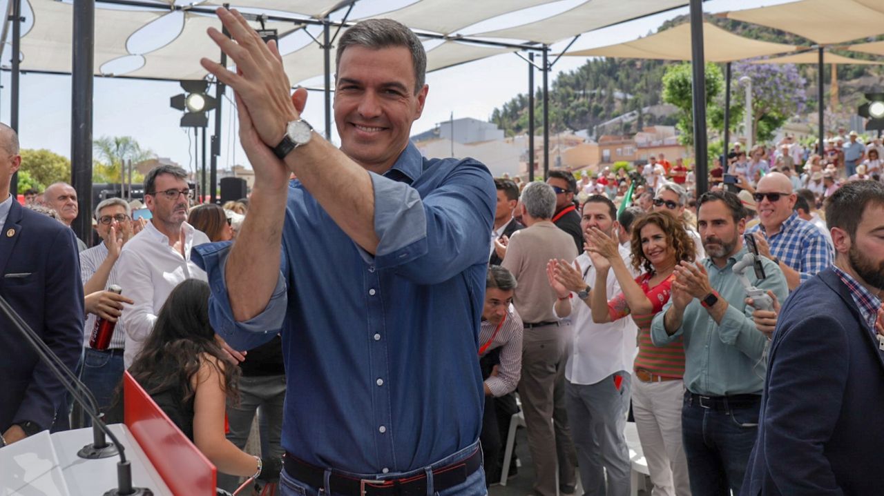 Pedro Sánchez, el pasado 11 de junio, en un mitin en Cártama (Málaga)