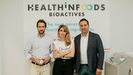 Miguel, Elena y Alfredo, tres de los fundadores de la empresa biotecnológica gallega Healthinfoods