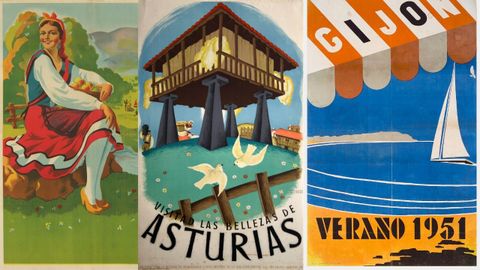 Carteles tursticos de Asturias del siglo XX