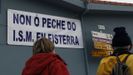 Protestas, en su día, contra el cierre del ISM en Fisterra 