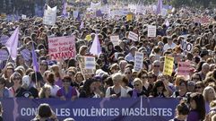 Primera gran marcha estatal contra la violencia machista