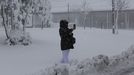 Numerosos totografiaron este miércoles la nieve en A Fonsagrada