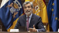 El presidente del Tribunal Supremo, Carlos Lesmes, en un acto celebrado en Canarias el pasado mes de julio.