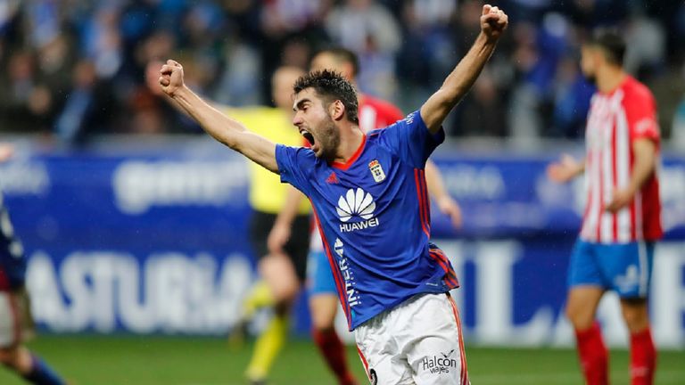 Johannesson celebra el empate de Mossa ante el Sporting