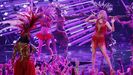 Taylor Swift y Nicki Minaj en los premios MTV
