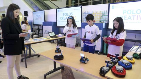 Exhibición de los alumnos en la feria de los polos creativos del año pasado