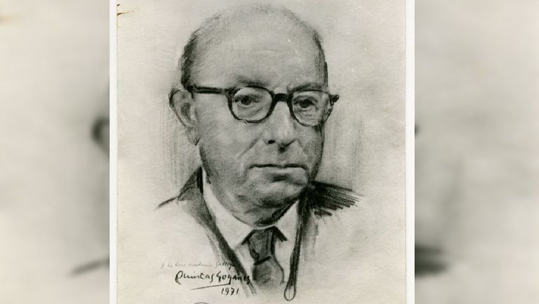 Gonzalo López Abente, retratado por Quintás Goyanes