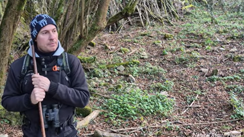 Captura del video de Nacho Rodr�guez en su canal de YouTube NaturalMente Fauna explicando la an�cdota con el oso