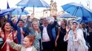 La lluvia no par el cierre de campaa del PP en A Ferrera