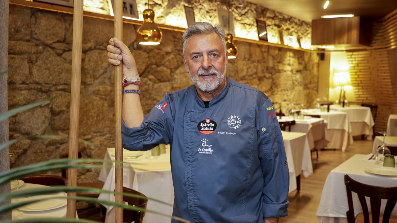 El chef Pablo Gallego, en el restaurante que lleva su nombre, ubicado en la calle Capit&aacute;n Troncoso.