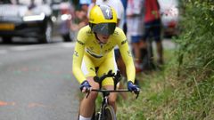 Demi Vollering.La ciclistaDemi Vollering en el Tour de Francia