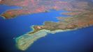 Vista aérea de la isla francesa de Nueva Caledonia, en el océano Pacífico