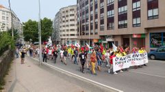 Manifestacin de trabajadores del sector del metal en Pontevedra