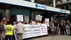 Concentraci�n de afectados por las preferentes en A Coru�a