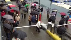 Protesta contra el cierre de la L de Sada