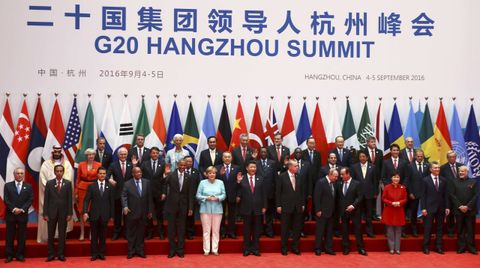 Las cumbres internacionales son un buen lugar para testar la evolucin del poder femenino en el mundo. Este encuentro del G20 (las 20 economas ms importantes del mundo) del ao 2016 demuestra que todava queda mucho por hacer: 32 hombres, 4 mujeres