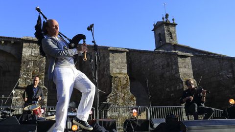 Carlos Núñez, en un concierto en Santiago el pasado verano