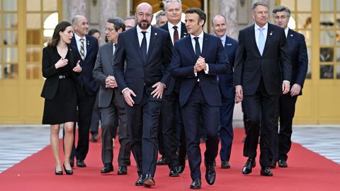 Los líderes europeos, en el palacio de Versalles