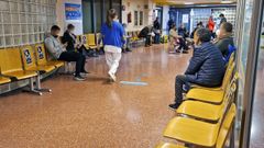 Una sala de espera del Hospital Montecelo, en Pontevedra