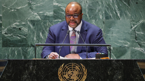 El rey Mswati III durante una Asamblea General de la ONU en el 2023.