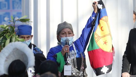 Elisa Loncn.La constituyente mapuche, tras la votacin a la presidencia de la asamblea
