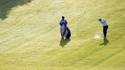 Jin Jeong durante la primera ronda del campeonato PGA de Surrey