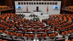 El Parlamento turco durante la votación sobre el protocolo de la adhesión de Suecia a la OTAN.
