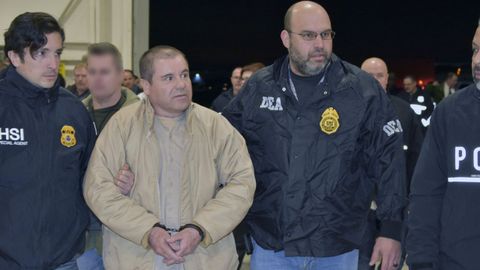 El Chapo Guzmán, durante el juicio contra él
