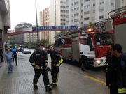 Los bomberos de A Coru�a, en el lugar del conato de incendio