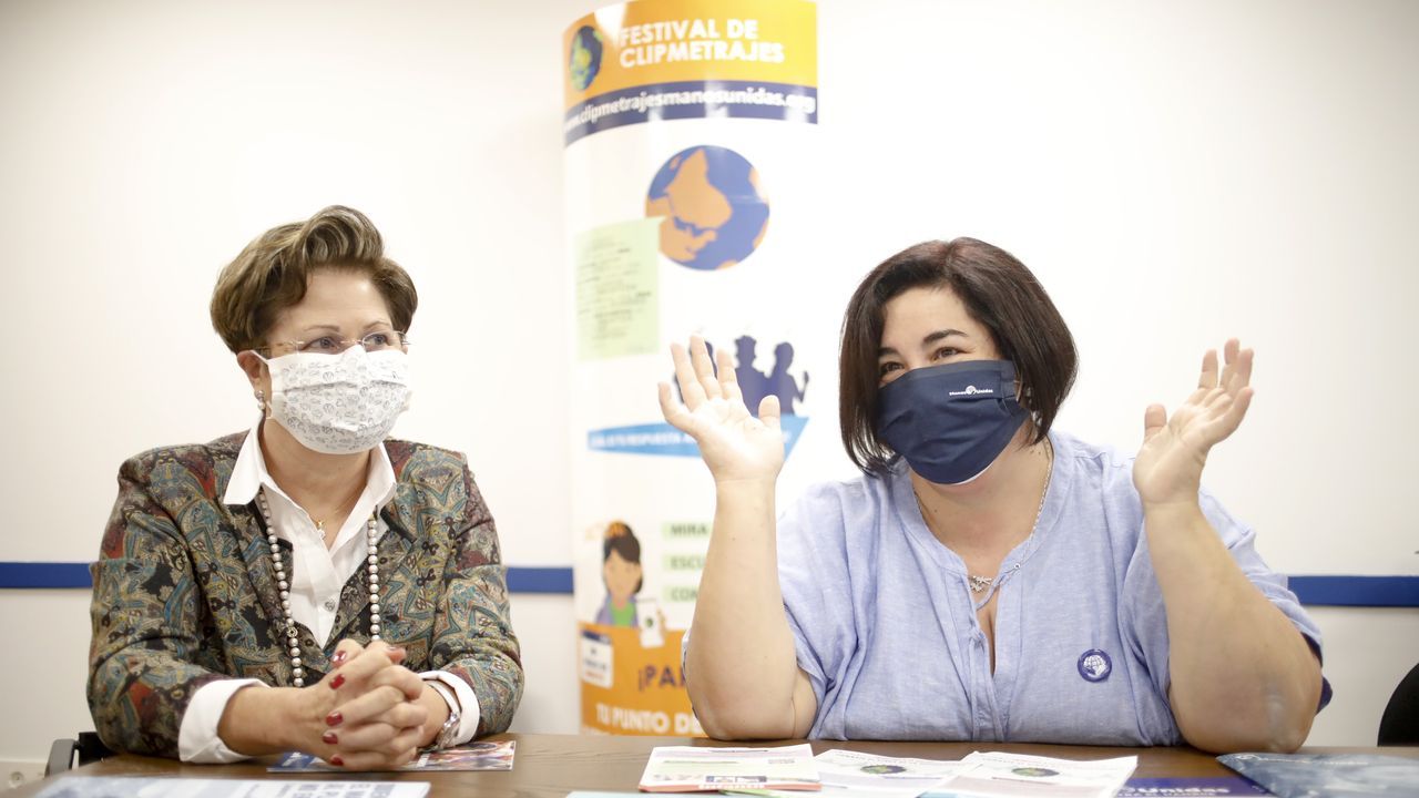 JOSEFINA VERALA Y ANA CASTRO RESPONSABLES DE MANOS UNIDAS LUGO