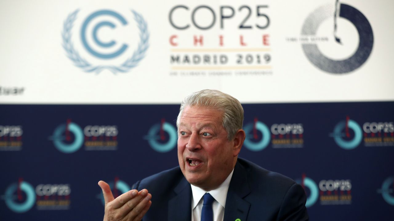Al Gore, durante la cumbre