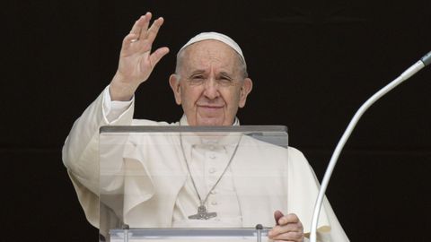 El papa Francisco fotografiado durante el Angelus del pasado domingo.