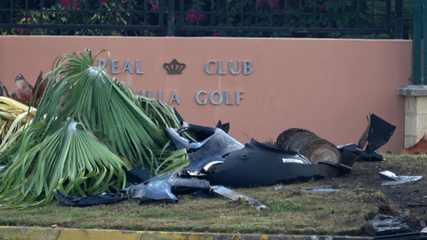 Entrada del club de golf donde tuvo el accidente Cayetano Rivera
