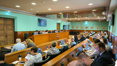 Reuni�n ordinaria del Consejo de Gobierno desarrollado esta ma�ana en el Aula Clar�n del Edificio Hist�rico.