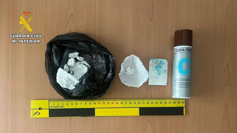 Cocaína incautada por la Guardia Civil en el aeropuerto de Asturias