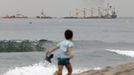 Un buque granelero, semihundido frente a Gibraltar tras colisionar con otro barco