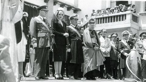 Eva Perón en Vigo durante su visita a España