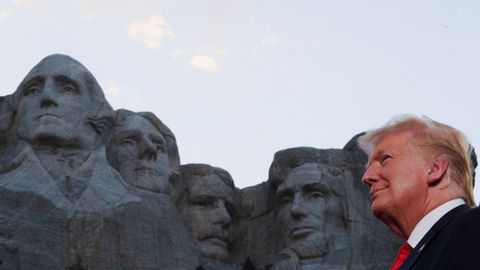 Donald Trump, al pie del monte Rushmore, durante la fiesta del Da de la Independencia