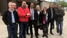 Adrin Barbn, Fernando Lastra y Ana Gonzlez, junto a integrantes de las candidatuas socialistas para las prximas elecciones, en Gijn