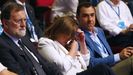 Rajoy reconoci desde el atril el apoyo de su mujer Elvira Fernndeza, que se emocion