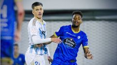 Ilic y Jerin, durante el Ourense-Real Oviedo